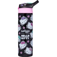 Smiggle Hellokity Desenli Yalıtımlı Paslanmaz Çelik Kapaklı Içecek Şişesi 520 ml