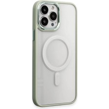 Renas Store Apple iPhone 15 Pro Kılıf Room Magneticsafe Silikon - Su Yeşili
