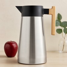 Renas Store Çelik Termos 2l Bambu Saplı - Çift Contalı Kapak, 12 Saat Sıcak / 24 Saat Soğuk