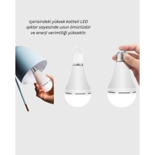 Renas Store 30W Şarjlı LED Ampul E27 Duy %80 Enerji Tasarruflu Soğuk Beyaz