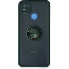 Uravas Store Xiaomi Redmi 9c Kılıf Montreal Yüzüklü Silikon Kapak - Yeşil
