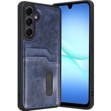 Renas Store Samsung Galaxy A37 5g Sara Kartvizitli Deri Kılıf - Lacivert