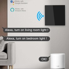 OEM Tuya Smart Life Wifi Akıllı Lamba Siyah Cam Duvar Dokunmatik Akıllı Anahtar Siyah 3 Tuş