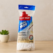 Renas Store Pamuklu Püsküllü Mop Başlığı 23CM Orta-Large (Klasik Sap)