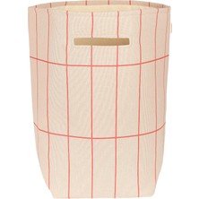 Nobodinoz Vibes Büyük Sepet, Pink Red Grid