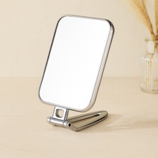 Renas Store Çift Taraflı Katlanır Makyaj Aynası 15X11.5 cm - Gümüş