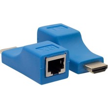 Renas Store Fully H-608F 4K HDMI To RJ45/CAT5/CAT6/ETHERNET 30 Metre HDMI Uzatıcı Extender