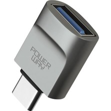 Renas Store Powerway Type-C To Usb-A 3.0 Dişi Otg Çevirici Adaptör
