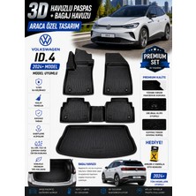 Solveks Volkswagen Id4 2025 Model Uyumlu 3D Araca Özel Havuzlu Paspas+Bagaj Havuzu Birebir Uyum-Hediyeli