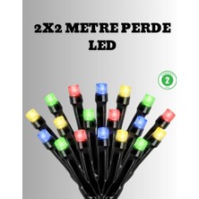 Renas Store 2x2 Metre Pil ile Çalışan Perde LED Işık – 8 Modlu Dekoratif