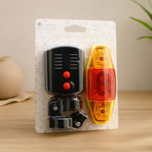 Renas Store Bisiklet 3in1 Korna Cob LED Fener Sinyalli Stop Lambası (Pilli)