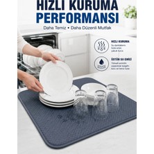Renas Store Bulaşık Kurutma Matı Geniş Yüzeyli Mikrofiber Tezgâh Koruyucu Kurutma Matı