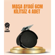 Renas Store 6 cm Kilitsiz Masa Ayağı Tekerleği 4’lü Set Çok Amaçlı