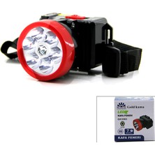 Renas Store Şarjlı 2W Kafa Lambası Fener 6 LED Fiş Şarjlı Kademe Işık Ayarı