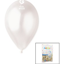 Renas Store GM-110-28 Metalik - Beyaz Balon 11'' - 28CM - 100 Parça