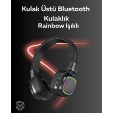 Renas Store Rgb Işıklı Katlanabilir Bluetooth 5.3 Kulak Üstü Kulaklık