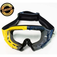 Mucize Circuit Equipment Off-Road Gözlüğü Quantum Sarı/mavi Şeffaf Lens