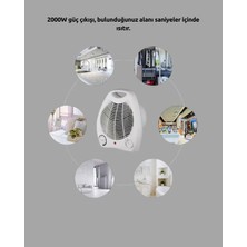 Renas Store Mini Elektrikli Isıtıcı – 2000W Güç, Fanlı Isıtma, 3 Isı Modu