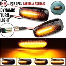 Mucize 1 Çift Ön Çamurluk Işaretleyici Işıkları Dinamik LED Yan Işaretleyiciler Opel Zafira Uyumlu 1999-2005, A-Stra G 1998-2009 ile Uyumlu Sıralı Flaşör Lambası