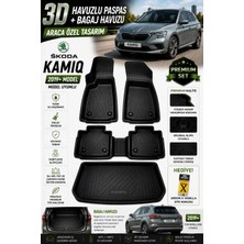 PINUKS Skoda Octavıa 2019 Model Uyumlu 3D Araca Özel Havuzlu Paspas+Bagaj Havuzu Birebir Uyum-Hediyeli