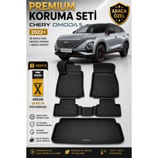 PINUKS Chery Omoda 5 2022+ Model Uyumlu 3D Araca Özel Havuzlu Paspas+Bagaj Havuzu Birebir Uyum-Hediyeli