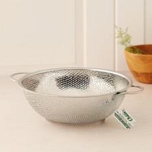 Renas Store Çelik Süzgeç 22 cm - Metal Kulplu Tel Ayaklı