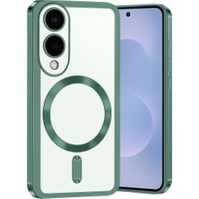 Renas Store Samsung Galaxy S25 Edge Kross Magneticsafe Kapak - Koyu Yeşil