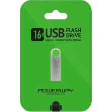 Renas Store Powerway 16 GB Metal USB 2.0 Flash Bellek