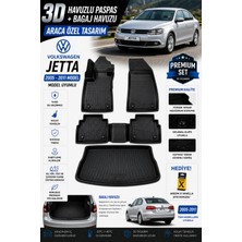 Solveks Volkswagen Jetta 2008 Model Uyumlu 3D Araca Özel Havuzlu Paspas+Bagaj Havuzu Birebir Uyum-Hediyeli