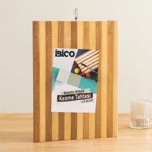 Renas Store Bambu Kesme Tahtası 26X36X1.2 cm Metal Kulplu