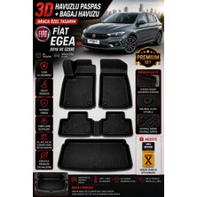 Solveks Fiat Egea Hb 2020 Model Uyumlu 3D Araca Özel Havuzlu Paspas+Bagaj Havuzu Birebir Uyum-Hediyeli