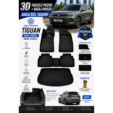 Solveks Volkswagen Tiguan 2026 Model Uyumlu 3D Araca Özel Havuzlu Paspas+Bagaj Havuzu Birebir Uyum-Hediyeli