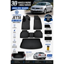 Solveks Volkswagen Jetta 2006 Model Uyumlu 3D Araca Özel Havuzlu Paspas+Bagaj Havuzu Birebir Uyum-Hediyeli