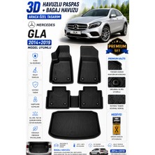 Solveks Mercedes Gla 2018 Model Uyumlu 3D Araca Özel Havuzlu Paspas+Bagaj Havuzu Birebir Uyum-Hediyeli