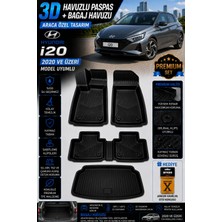 Solveks Hyundai I20 2021 Model Uyumlu 3D Araca Özel Havuzlu Paspas+Bagaj Havuzu Birebir Uyum-Hediyeli