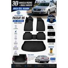 Solveks Volkswagen Passat B6 2010 Model Uyumlu 3D Araca Özel Havuzlu Paspas+Bagaj Havuzu Birebir Uyum-Hediyeli