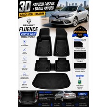 Solveks Renault Fluence 2015 Model Uyumlu 3D Araca Özel Havuzlu Paspas+Bagaj Havuzu Birebir Uyum-Hediyeli