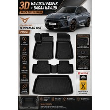 Solveks Cupra Terramar Üst 2025 Model Uyumlu 3D Araca Özel Havuzlu Paspas+Bagaj Havuzu Birebir Uyum-Hediyeli