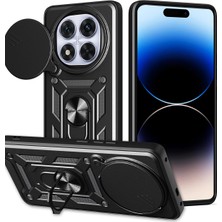 Csmo-Tex Newface Xiaomi Redmi Note 14 Pro Plus Kılıf Pars Lens Yüzüklü Silikon - Siyah