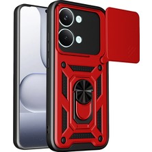 Csmo-Tex Newface Xiaomi Poco X8 Pro Max Pars Lens Yüzüklü Silikon - Kırmızı