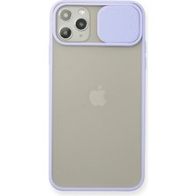 Uravas Store Iphone 11 Pro Max Kılıf Palm Buzlu Kamera Sürgülü Silikon - Lila