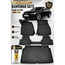 PINUKS Audı A4 B9 2021 Model Uyumlu 3D Araca Özel Havuzlu Paspas+Bagaj Havuzu Birebir Uyum-Hediyeli
