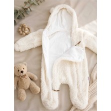 Omeca Concept Welsoft Peluş Bebek Tulumu – Kapüşonlu Kulak Detaylı Kışlık Bebek Tulumu
