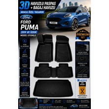 PINUKS Ford Puma 2025 Model Uyumlu 3D Araca Özel Havuzlu Paspas+Bagaj Havuzu Birebir Uyum-Hediyeli
