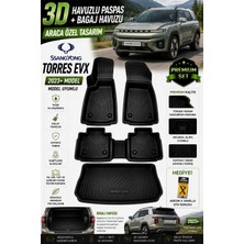 PINUKS Ssangyong Torres Evx 2023 Model Uyumlu 3D Araca Özel Havuzlu Paspas+Bagaj Havuzu Birebir Uyum-Hediyeli