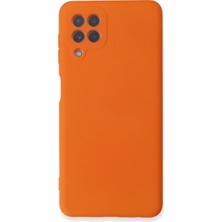 Uravas Store Samsung Galaxy A22 Kılıf Nano Içi Kadife Silikon - Turuncu