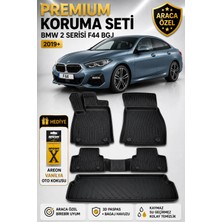 PINUKS Bmw F44 2 Serisi Üst Bgj 2022 Model Uyumlu 3D Araca Özel Havuzlu Paspas+Bagaj Havuzu Birebir Uyum-Hediyeli