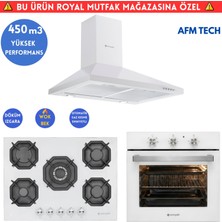 Eminçelik S6 Cam Turbo Beyaz Ankastre Set (Ao 2160 Bp W60+22 386 5 Göz 1'wok+Ch 1420 Pb W60 Piramit
