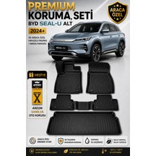 PINUKS Byd Seal-U Alt 2024 Model Uyumlu 3D Araca Özel Havuzlu Paspas+Bagaj Havuzu Birebir Uyum-Hediyeli