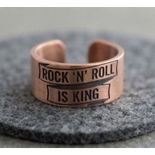 Yerlikaya Bakır Rock N Roll Is King Bakır Yüzük
